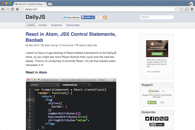 dailyJS web development blog for developers
