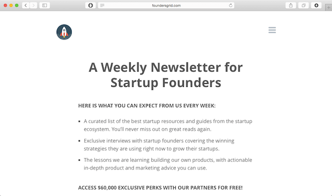 foundersgrid newsletter