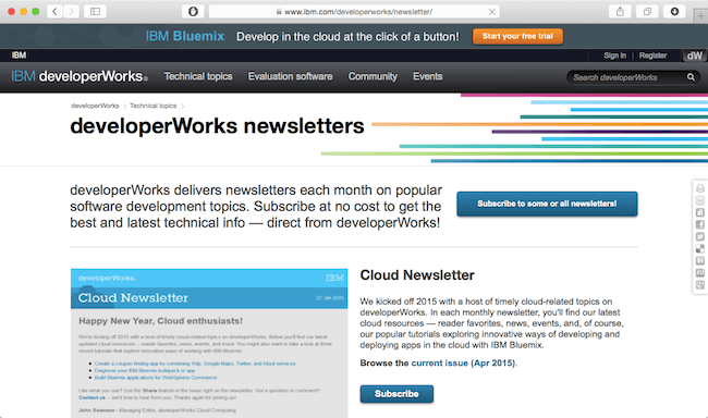 developerworks newsletter best web developer newsletters