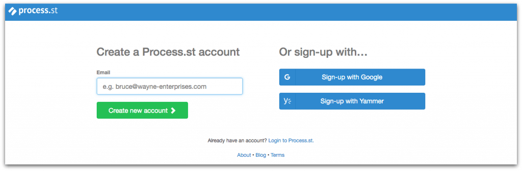 process street user onboarding signup