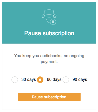 audible pause account user offboarding