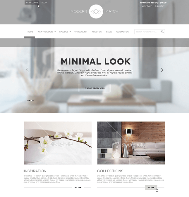 minimal website colors