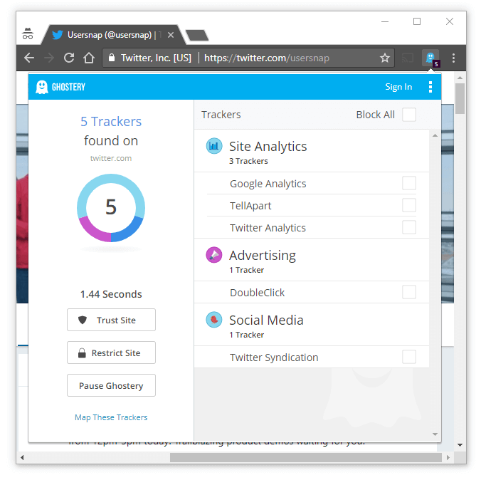 See who's tracking your web browsing with Ghostery.