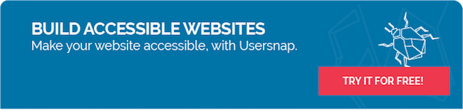 build accessible websites with Usersnap