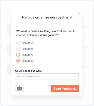 Poll template for new customer feature requests