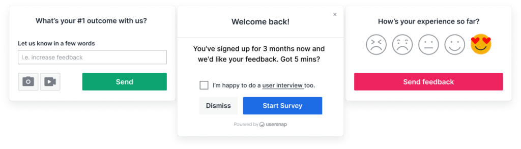A website feedback survey to understand users
