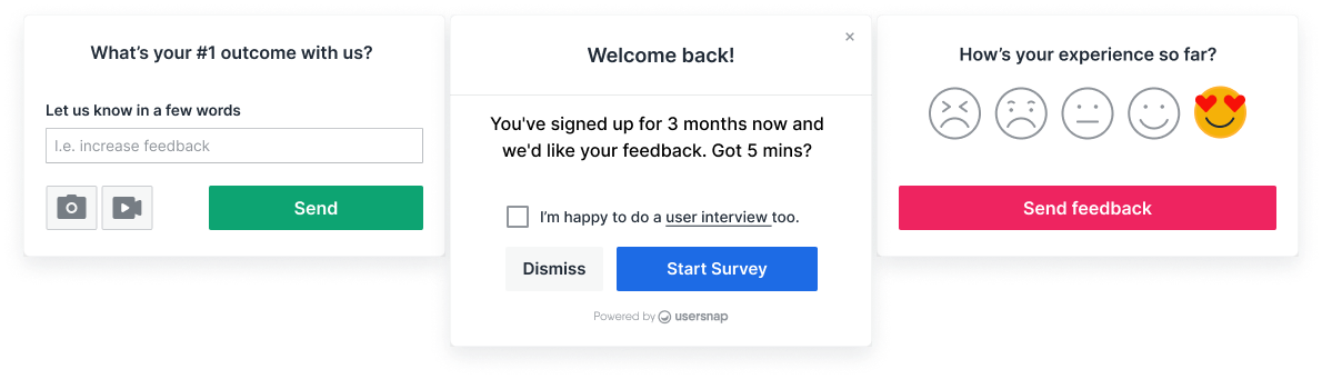 A website feedback survey to understand users