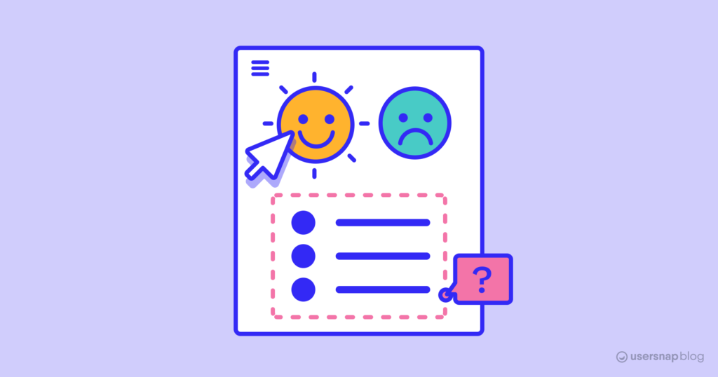 Customer satisfaction survey representation with smiley faces