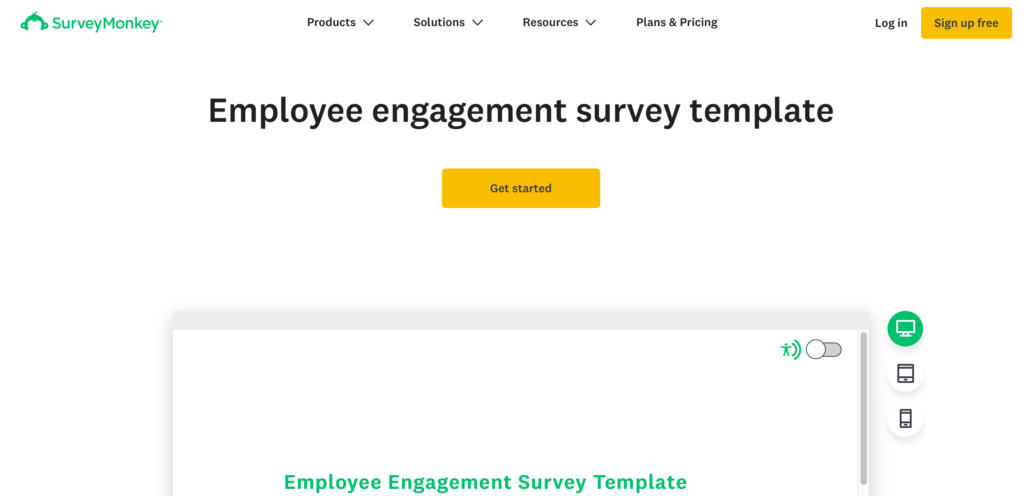 SurveyMonkey employee engagement survey template