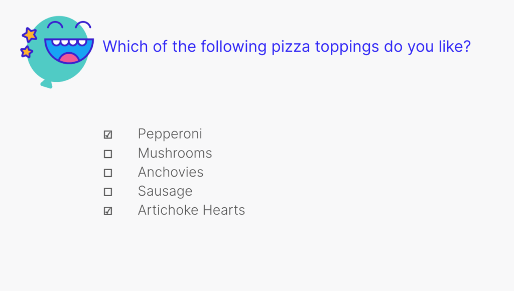 Pizza topping sample survey