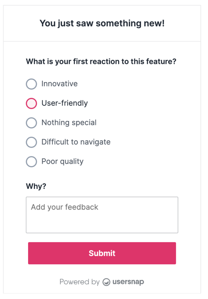 feature satisfaction survey